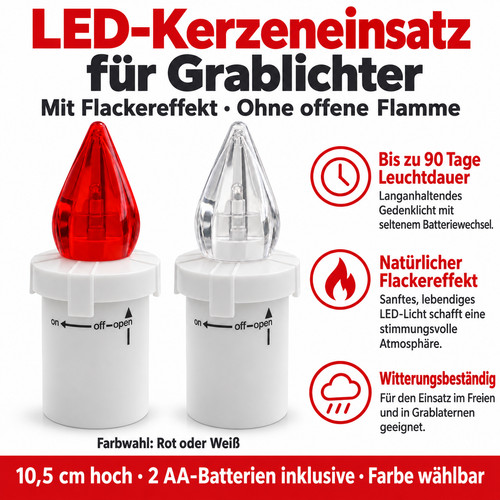 Inserto candela tombale led
